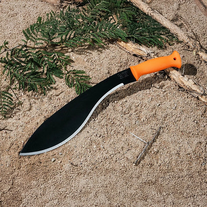 Okapi Kukri Machete with Sheath, Orange Handle | FG02104