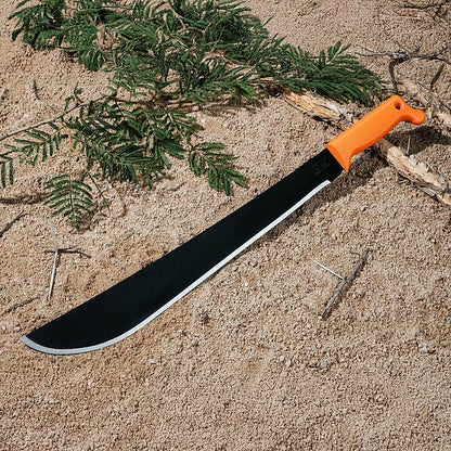 Okapi Latin Machete with Sheath, Orange Handle | FG02105