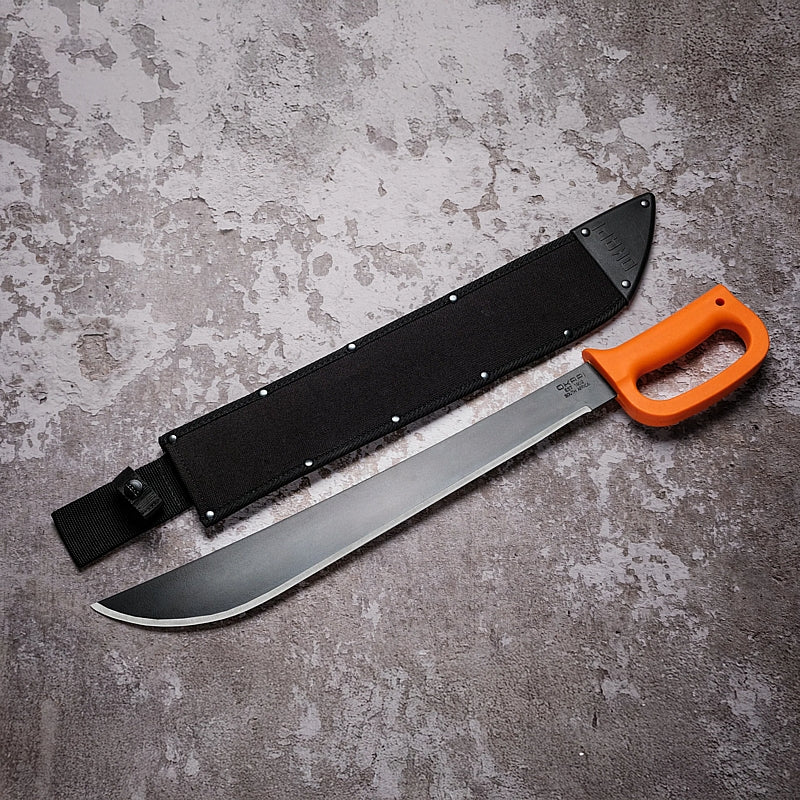 Okapi D-Ring Machete with Sheath, Orange Handle | FG02106