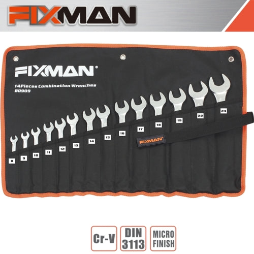 Fixman 14Pcs Combination Spanner Set, 8-24mm | FIX B0909