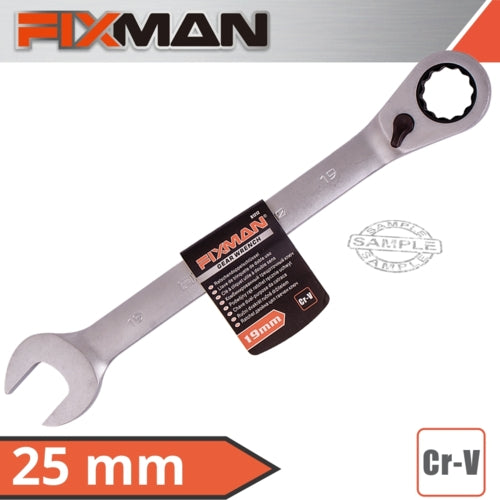 Fixman Reversible Combination Ratcheting Wrench, 25mm | FIX B1218