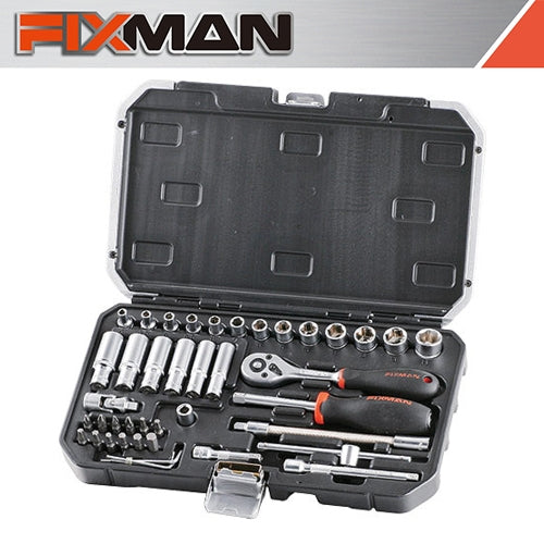 Fixman 42Pc 1/4" Drive Socket Set | FIX B2042M