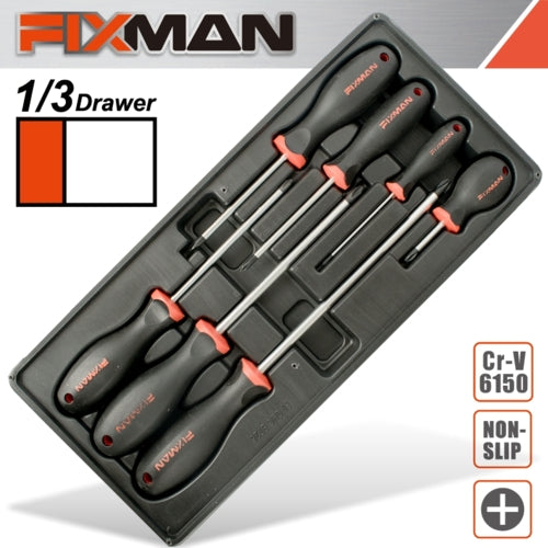 Fixman 7Pc PHILLIPS Screwdriver Set, Tool Insert Module | FIX F1BT26