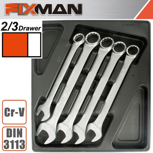 Fixman 5Pc Combination Spanner Set, Tool Insert Module | FIX F1BT55