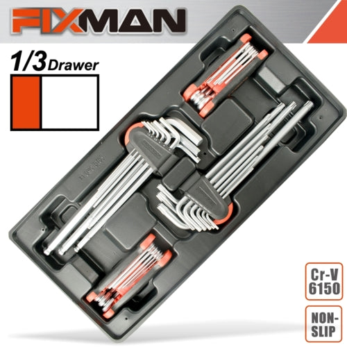 Fixman 4Pc HEX & TORX Allen Key Sets, Tool Insert Module | FIX F1BT83