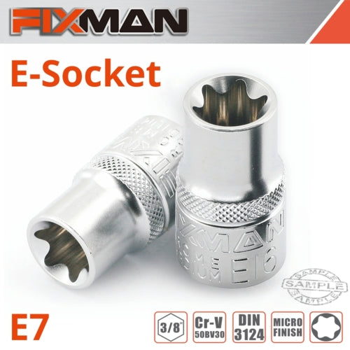 Fixman 3/8" Drive TORX Female Socket, E7 | FIX H0804M