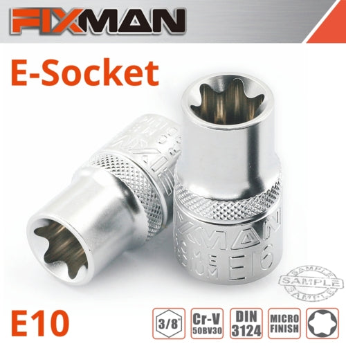 Fixman 3/8" Drive TORX Female Socket, E10 | FIX H0806M