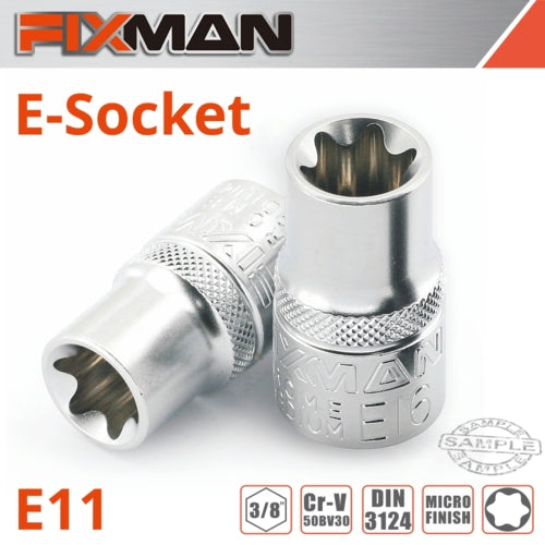 Fixman 3/8" Drive TORX Female Socket, E11 | FIX H0807M