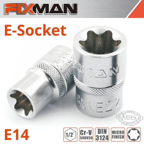 Fixman 1/2" Drive TORX Female Socket, E14 | FIX H0904M