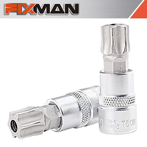 Fixman 3/8" Drive TORX Security Bit Socket, T55H | FIX J0951