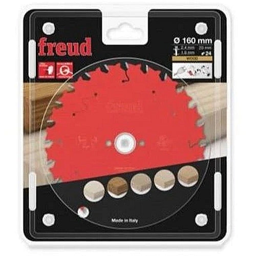 Freud Wood Saw Blade Ø160 MM X B20 MM X 2.4/1.6 MM - 24T | FR06W009H