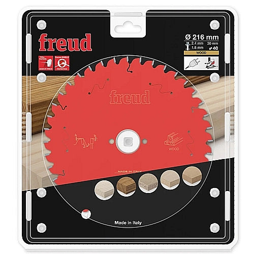 Freud Wood Saw Blade Ø216 MM X B30 MM X 2.4/1.8 MM - 40T | FR16W002M