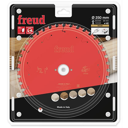 Freud Wood Saw Blade Ø250 MM X B30 MM X 2.8/1.8 MM - 40T | FR23W002T