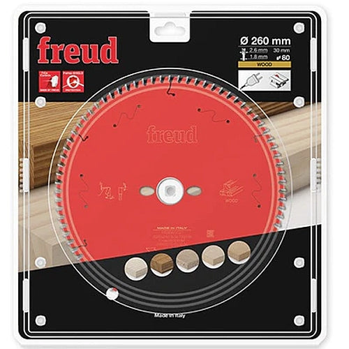 Freud Saw Blade Ø260 MM X B30 MM X 2.6/1.8 MM - 80T | FR26W002T