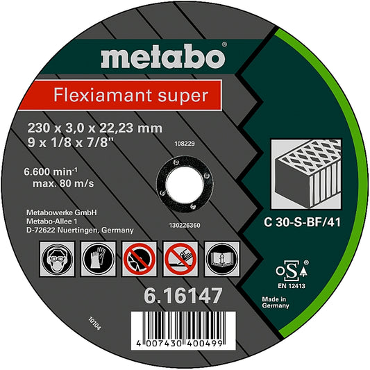 Metabo Flexiamant Super Stone Cutting Disc, 230x3.0x22.23mm (TF 41) | 616147000