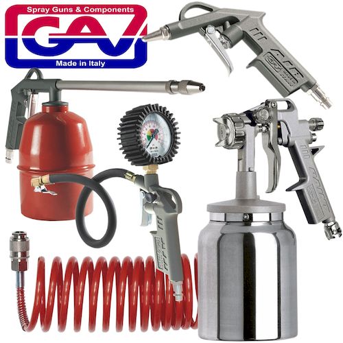 Spray gun kit 5piece w/162b(GAV KIT ITALIA)