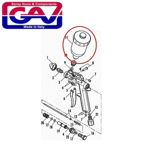 Cup for pro paint(GAV PRO P-11)