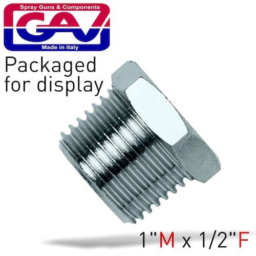 Taper reducer bush 1 m x1/2 f packaged(GAV1217-8P)