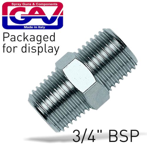 Taper nipple 3/4 x 3/4 mm packaged(GAV1219-5P)