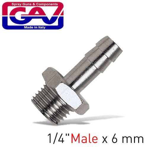Hose adaptor 1/4'm x 6mm(GAV1233-2)