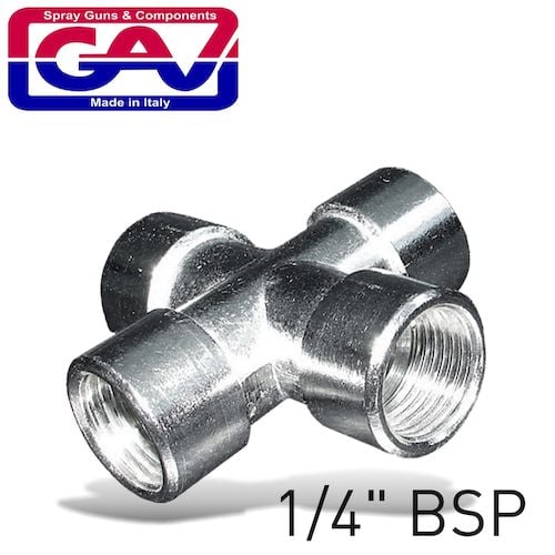 4 way connector 1/4' ffff(GAV1254-2)