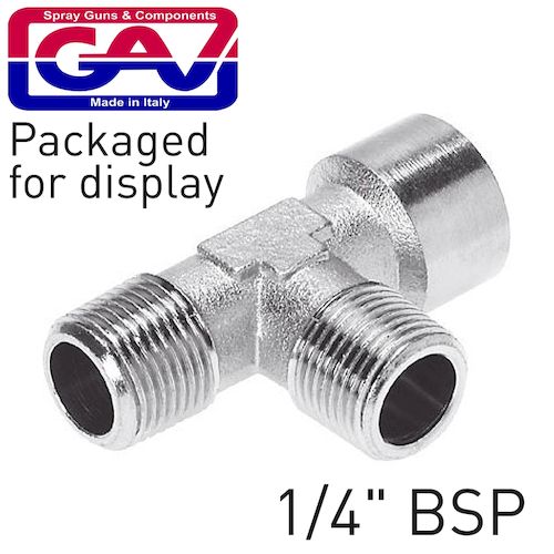 T connector 1/4&#039;mmf  packaged(GAV1258-2P)