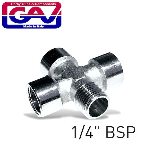 4-way connector 1/4'3f/1m(gio1068)(GAV1259-2)