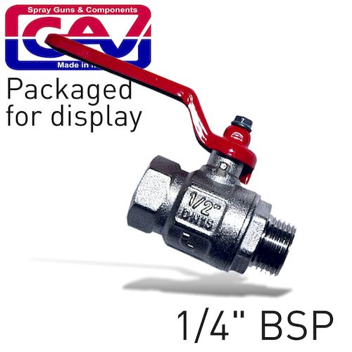 Quick ball tap 1/4'x 1/4'f-m packaged(GAV1266-2P)