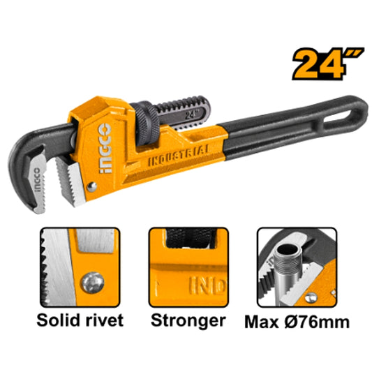 Ingco 24" Pipe Wrench, 600mm | HPW0824