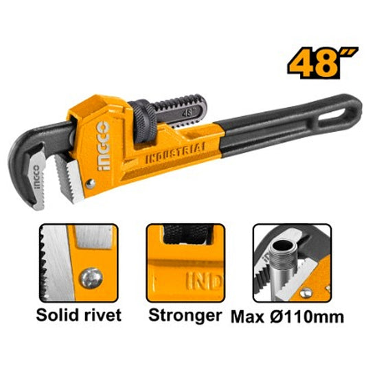 Ingco 48" Pipe Wrench, 1220mm | HPW0848