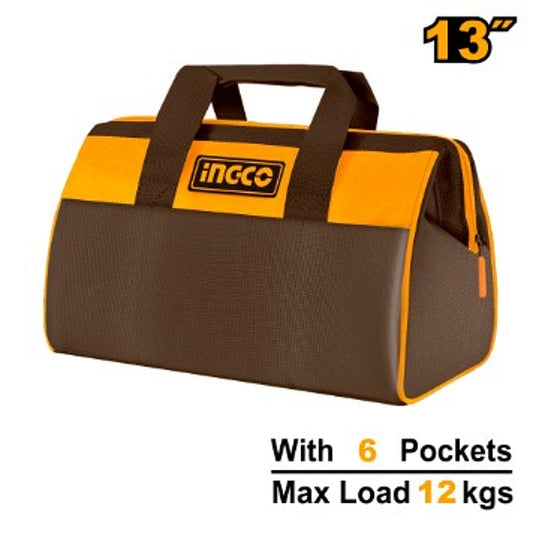 Ingco 6-Pocket Tool Bag, L33 x W21 x H18cm | HTBG281328