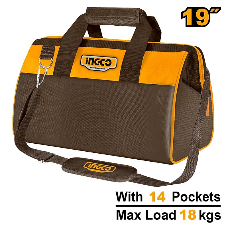 Ingco 14-Pocket Tool Bag, L48 x W21 x H29cm | HTBG281928