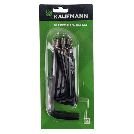 Kaufmann 10 Piece Allen Key Set, 1/16" - 1/2" | HW0320757