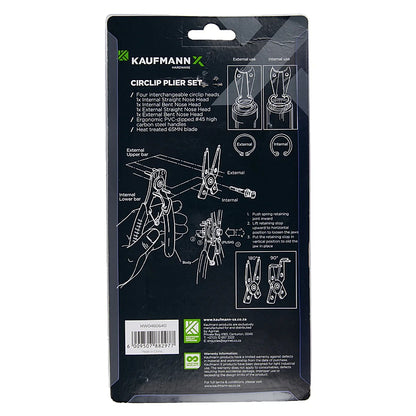 Kaufmann X HD Circlip Plier Set with 4 Heads | HW0460640