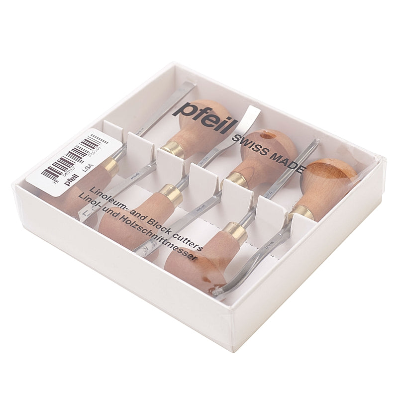 pfeil 6 Piece Palm Linoleum and Block Cutters | LS A