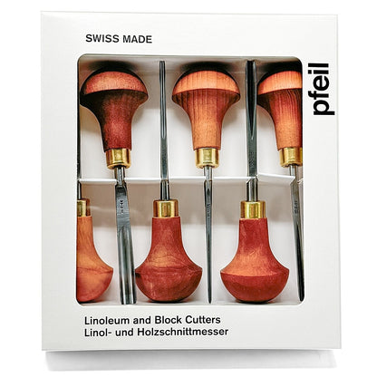 pfeil 6 Piece Palm Linoleum and Block Cutters | LS C