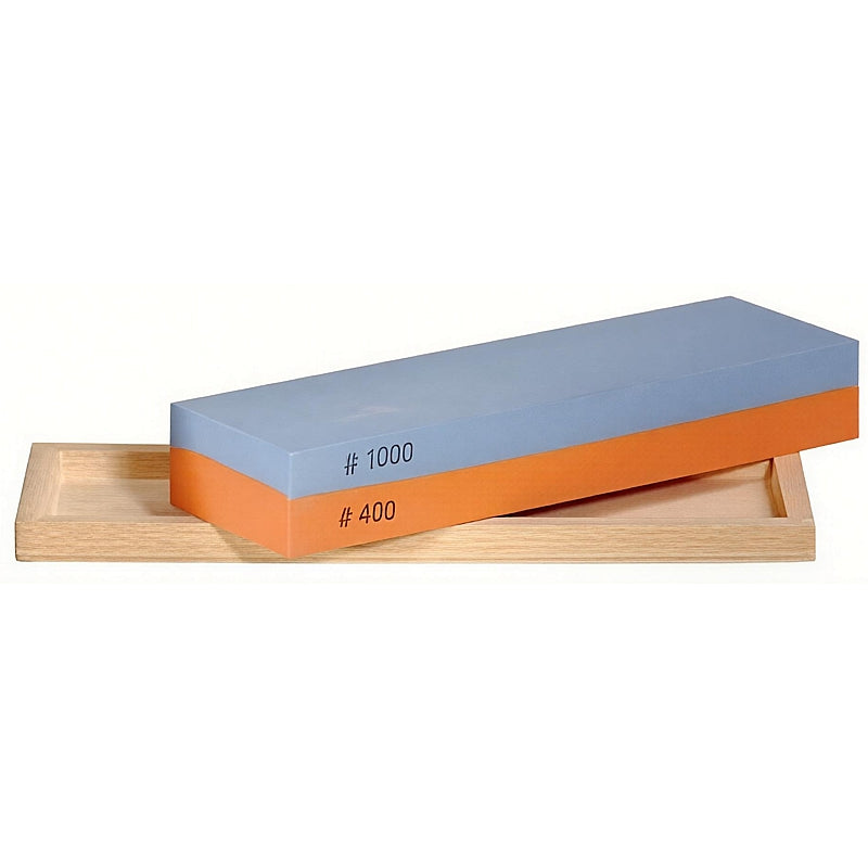 pfeil Whetstone in Wooden Box, 200 × 60 × 30mm, 400/1000 Grit | W 1000