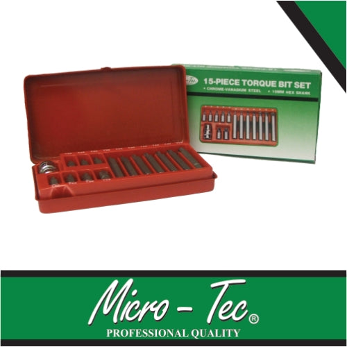 Micro-Tec 15Pcs Bit Set Torx ST/LS | I105150