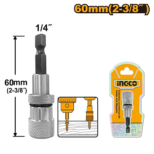 Ingco Magnetic Limit Screwdriver Bit Holder | ABH50608