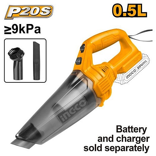 Ingco 20V Cordless Vacuum Cleaner 0.5L (Solo Unit) | CVLI201261