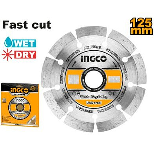 Ingco Wet/Dry Diamond Disc, 125 (5") x 22.2mm | DMD011254