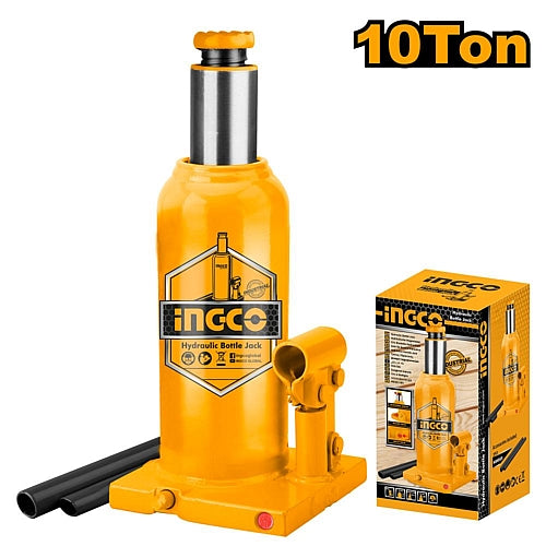 Ingco 10T Hydraulic Bottle Jack | HBJ1002