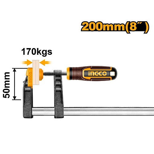 Ingco F-Clamp 50 x 200mm | HFC020502