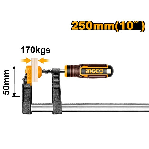Ingco F-Clamp 50 x 250mm | HFC020503