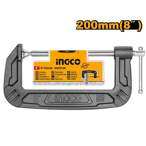 Ingco 8" G-Clamp (200mm) | HGC0108