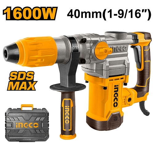Ingco SDS-Max Rotary Hammer Drill 10.0J, 1600W | RH1600388