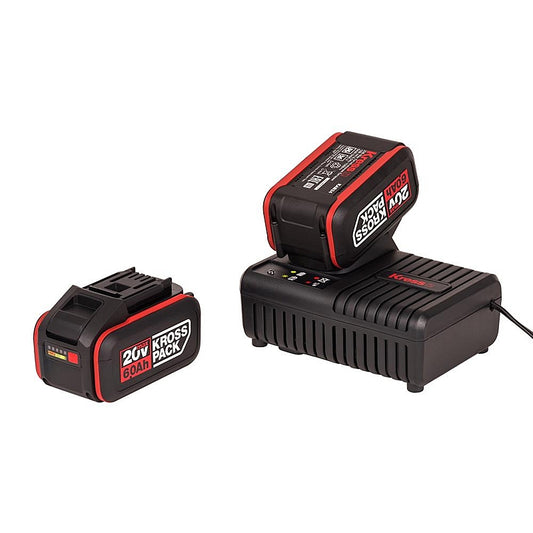 Kress 20V 6A Rapid Charger & 2 x 6.0Ah Li-Ion KROSSPACK Batt. Pk. | KAD22