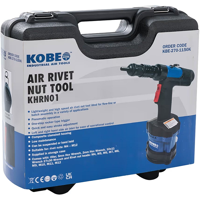 Kobe Red Line Air Rivet Nut Tool, Pistol Grip, 1/4NPT (KHRN01) | KBE2701150K
