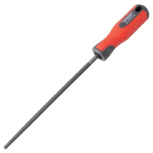 Kennedy Engineer's Hand File, Round, Smooth Cut with Handle, 150mm (6") | KEN0302260K