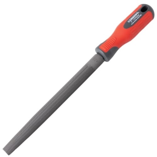 Kennedy Engineer's Hand File, Half Round, Smooth Cut with Handle, 200mm (8") | KEN0304360K